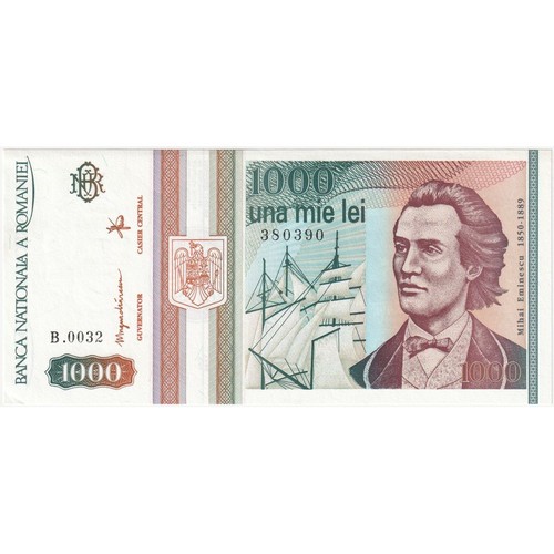 Rumänien 1000 lei 1994 09 - rumänien,, lei,