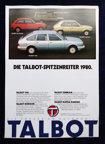 Talbot horizon matra rancho - talbot,