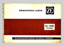ZF  Lenkachse APL- 1550 Schlüter  Ersatzteilliste Original 1970