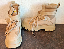 TOP BUFFALO ASPHA PLATEAUSCHUHE Gr. 40 Damen PLATEAU BOOTS STIEFEL beige