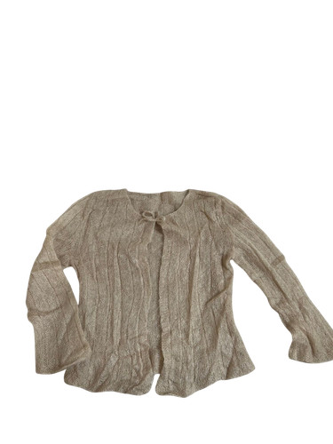 Beige strickstrumpfhose mit - beige,