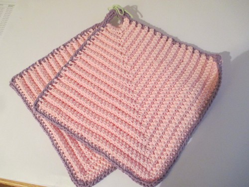 Topflappen gehäkelt rosa - ,