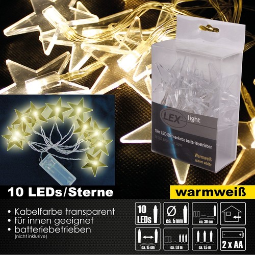10er led sterne lichterkette - led,