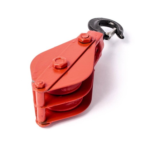 Doppelt umlenkrolle mit haken - doppelt,