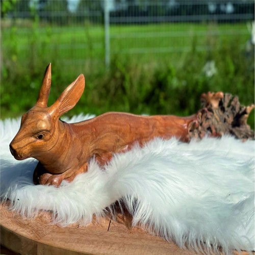 Holzskulptur hase 70cm - holzskulptur,