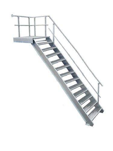 Stufen podest stahltreppe - 12, +