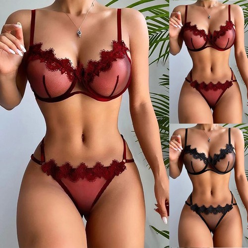 String dessous set transparent - string,