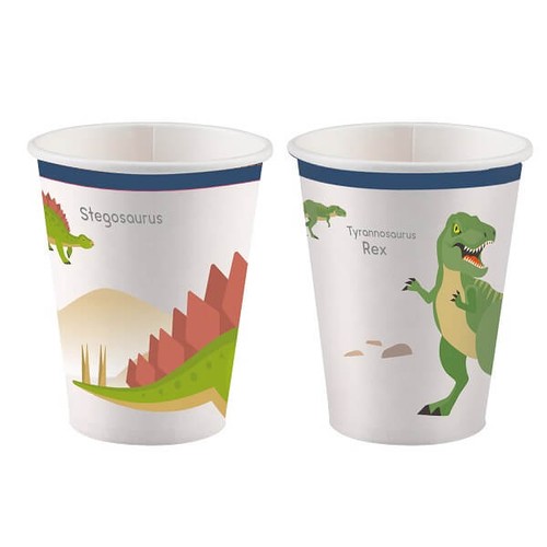 Becher happy dino partydeko - dino,,