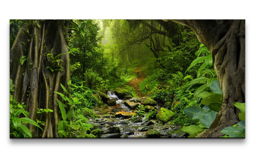 120x60cm leinwandbild grüner - 120x60cm,