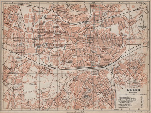 Essen antiker stadt stadtplan - antiker,