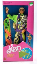 1991 ski fun ken - barbie, puppe