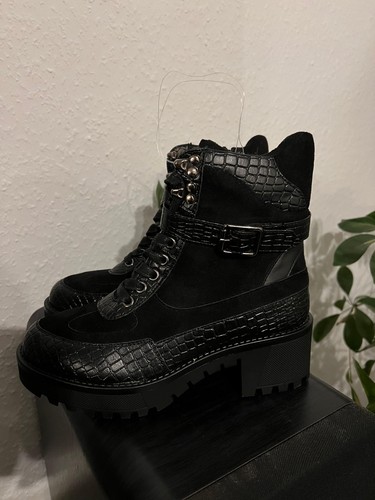 Damen plateau stiefeletten - damen,