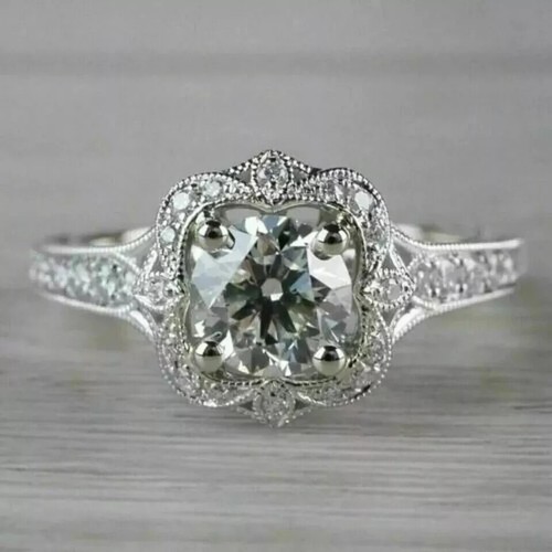Karat aus weiß diamantring - weiß,