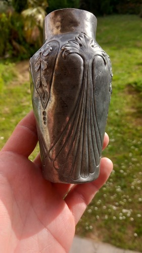Vase zinn art gemeißelt - vase, d'art