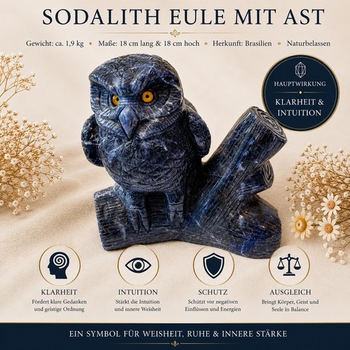 Sodalith eule auf - auf, 1,9kg