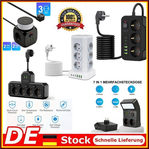 Steckdosenleiste fach 3x - steckdosenleiste,