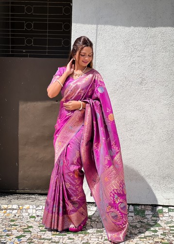 Banarasi seide damen sari - damen,