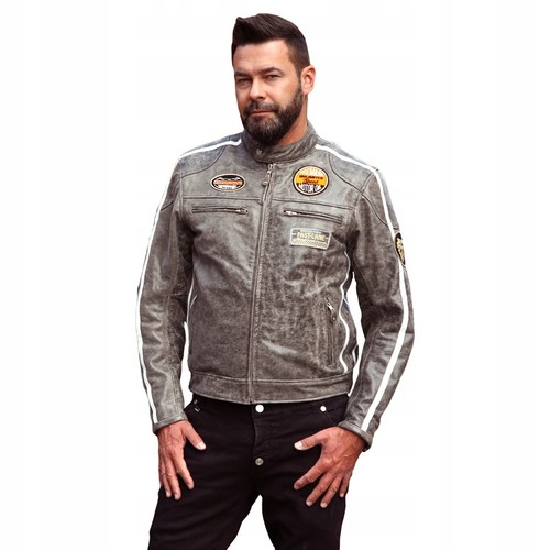 Wolf retro lederjacke - lederjacke, cracker
