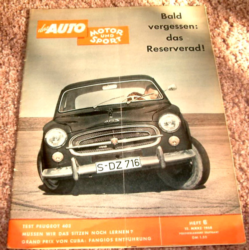 Ams 1958 peugeot 403 - ams, 6/1958