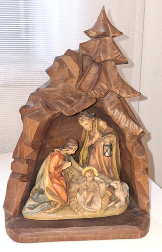Holzfigur block krippe - block,