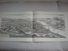 Würzburg -  Merian Druck  Stich 30 x 85 cm Rep.  per Maxibrief/Karton