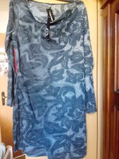 leichtes Kleid, Gr. 46 graublau neu Marke zeitlos bei Luana, Figurschmeichler