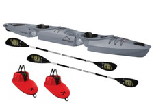 Komplett-Set Kanu Kajak Zweier Martini GTX Point 65 mit 2 Paddel 2 Spritzdecken