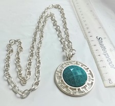 Lange Kette Silberfarben &