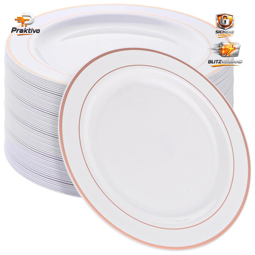 Plastikteller 26cm weiß - plastikteller,