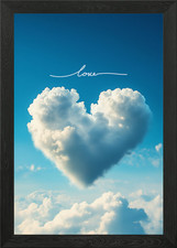 Herz Wolke Liebe gerahmtes