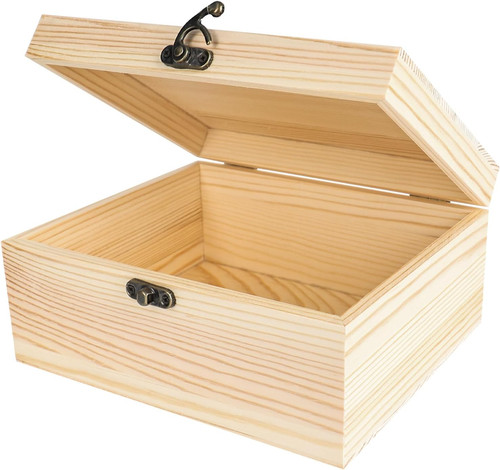 Holzkiste mit deckel - mit,
