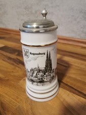 Bierkrug mit Zinndeckel
