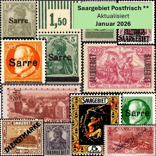 Saargebiet postfrisch - saargebiet,