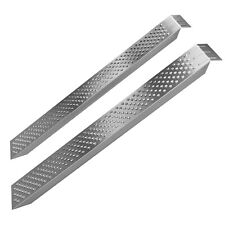 DIVID® Auffahrrampe Silber verzinkt 2x, Laderampe,Verladen, Antirutsch,Max 400Kg