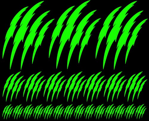 19x monster kralle - monster, sticker