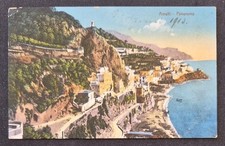 sehr alte Postkarte Italien um 1913 - "Panorama von Amalfi" guter Zustand - **