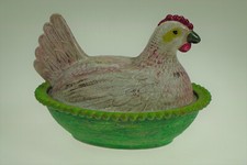 Altes PRESSGLAS Henne Huhn