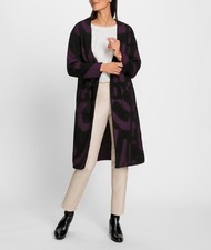 Mode von Heine Damen Strickmantel Langarm V-Ausschnitt schwarz traube Gr. 34 NEU