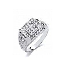 Sterling Silber Herren Cubic