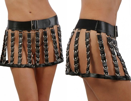 Damen minirock wetlook - minirock,