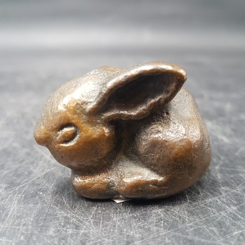 Kleine bronze figur hase - bronze, figur-hase