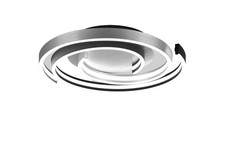 Trio CAYA LED Deckenleuchte 58W 6800lm Dimmer 3 Lichtfarben Alu/Schwarz