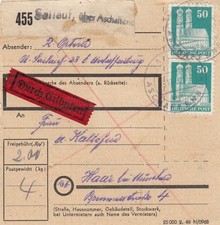 Bizone paketkarte 1948 - bizone,