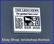 Lego Zeitung Fliese 2x2 -