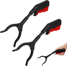 Faltbare Greifzange mit Magnet, Klappbar für Senioren Gartenarbeit Drehbare Grei