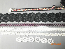 Spitze  6 verschiedene Reste  Klöppelspitze Batist Mittelalter Kostüme Basteln