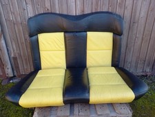 VW Golf 3 4 Cabrio Colour Concept Leder Rücksitzbank Gelb schwarz Rückbank