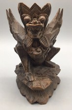 Alter Drache Holz Tempel Glücksbringer Asiatisch Feng Shui Schutz Teakholz