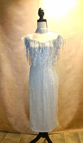 Kleid damen abendkleid silber - damen,