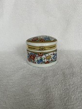 Vintage Porzellan Schatulle Schmuckschatulle Deckeldose Blumenmotiv